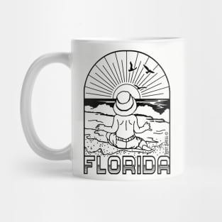 Florida Beach Baby Black Outline Mug